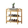 Multi-layers Bamboo Shoe Rack Storage Organizer Wooden Flower Stand Shelf(3 Layers)