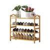 Multi-layers Bamboo Shoe Rack Storage Organizer Wooden Flower Stand Shelf(4 Layers)