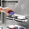 Portable Soap Holder Wall Storage Rack Organizer Bathroom Accessories Double Layer Holder