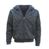 Men's Thick Zip Up Hooded Hoodie w Winter Sherpa Fur Jumper Coat Jacket Sweater, Dark Grey, S