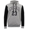 Men's Fleece Pullover Hoodie Jacket Chicago Bulls 23 Michael Jordan Sweat Shirt, Light Grey, S