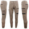 Men's Cargo Cotton Drill Work Pants UPF 50+ 13 Pockets Tradies Workwear Trousers, Navy, 34