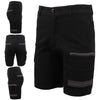 Mens Cargo Cotton Drill Work Shorts UPF 50+ 13 Pockets Tradies Workwear Trousers, Navy, 28