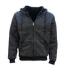 Men's Thick Zip Up Hooded Hoodie w Winter Sherpa Fur Jumper Coat Jacket Sweater, Black, 4XL