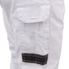 Men's Cargo Cotton Drill Work Pants UPF 50+ 13 Pockets Tradies Workwear Trousers, White, 36