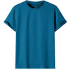 Adult 100% Cotton T-Shirt Unisex Men's Basic Plain Blank Crew Tee Tops Shirts, Aqua, M