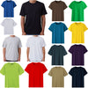 Adult 100% Cotton T-Shirt Unisex Men's Basic Plain Blank Crew Tee Tops Shirts, Black, L