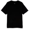 Adult 100% Cotton T-Shirt Unisex Men's Basic Plain Blank Crew Tee Tops Shirts, Black, 2XL