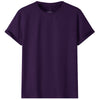 Adult 100% Cotton T-Shirt Unisex Men's Basic Plain Blank Crew Tee Tops Shirts, Purple, S