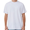 Adult 100% Cotton T-Shirt Unisex Men's Basic Plain Blank Crew Tee Tops Shirts, White, XL