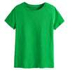 Adult 100% Cotton T-Shirt Unisex Men's Basic Plain Blank Crew Tee Tops Shirts, Green, 3XL