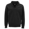 New Men's Unisex Adult Half-Zip Fleece Jumper Pullover Stand Collar Jacket Shirt, Black, XS