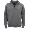 New Men's Unisex Adult Half-Zip Fleece Jumper Pullover Stand Collar Jacket Shirt, Dark Grey, M