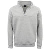 New Men's Unisex Adult Half-Zip Fleece Jumper Pullover Stand Collar Jacket Shirt, Light Grey, XS