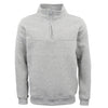 New Men's Unisex Adult Half-Zip Fleece Jumper Pullover Stand Collar Jacket Shirt, Light Grey, 2XL