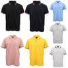 Men's Unisex Polo Shirts Basic Plain Breathable Tops Cotton Cascual Sport Shorts, Black, 2XL