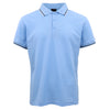 Men's Unisex Polo Shirts Basic Plain Breathable Tops Cotton Cascual Sport Shorts, Blue, M