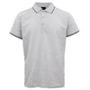 Men's Unisex Polo Shirts Basic Plain Breathable Tops Cotton Cascual Sport Shorts, Light Grey, S