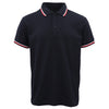 Men's Unisex Polo Shirts Basic Plain Breathable Tops Cotton Cascual Sport Shorts, Navy, M