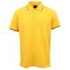 Men's Unisex Polo Shirts Basic Plain Breathable Tops Cotton Cascual Sport Shorts, Yellow, XL