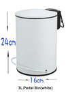 3L Soft Close Pedal Bin Black