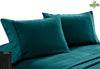 400 thread count bamboo cotton twin pack pillowcase teal