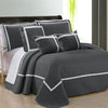 6 piece two tone embossed comforter set queen charcoal