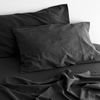 luxurious linen cotton sheet set 1 queen charcoal