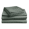 soft stripe microfibre sheet set king charcoal