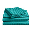 soft stripe microfibre sheet set queen teal