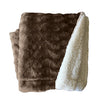 plush fleece sherpa backed reversible throw brown