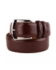 Genuine Smooth Brown Calfskin Belt with Brass Buckle 115 cm Men