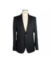 Black Milano Suit in Marlane Primatist Super 100s Wool Blend 48 IT Men