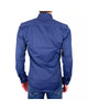 Solid Blue Satin Shirt 40 IT Men