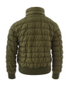 Authentic Green Quilted Bomber Jacket with Zip Closure and Pockets 40 IT Women