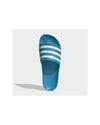 Blue/White Adidas Slides with Cloudfoam Cushioning - 10 US