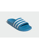 Blue/White Adidas Slides with Cloudfoam Cushioning - 5 US