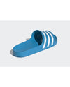 Blue/White Adidas Slides with Cloudfoam Cushioning - 6 US