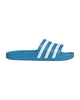 Blue/White Adidas Slides with Cloudfoam Cushioning - 7 US