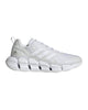 White Leatherette and Mesh Running Shoes - 10 US