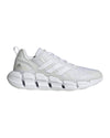 White Leatherette and Mesh Running Shoes - 11 US