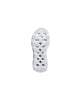 White Leatherette and Mesh Running Shoes - 9 US