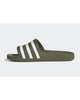 Green Adidas Slides with Signature Stripes - 5 US