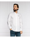 Aeronautica Militare White Cotton Shirt with Eagle Logo and Button Closure M Men