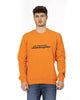 Front Print Crewneck Sweatshirt with Logo Sleeve Insert M Men