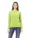 Baldinini Long Sleeve Crewneck Sweater with Monogram Detail M Women