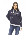 Front Logo Long Sleeve Fleece Hoodie with Maxi Front Pocket S Women