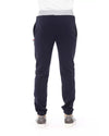 Lace Closure Fleece Sport Pants with Logo and Pockets L Men