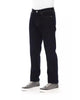 Logo Button Regular Man Jeans with Tricolor Insert and Contrast Stitching W36 US Men