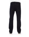 Logo Button Regular Man Jeans with Tricolor Insert and Contrast Stitching W36 US Men